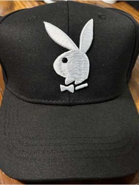 New Playboy Embroidered Bunny Logo SnapBack Hat